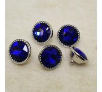 10Pcs 15mm Vetro Cristallo Strass Bottoni Con Tibia Cucito Vestiti Camicia