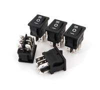 10Pcs 15x21mm RL3-10 6-Pin ON-OFF-ON 3-Position Latching DPDT Rocker Switch 10A/125VAC 6A/250VAC ICXLPMC