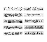 10Pcs 15X3cm Flower Leaf Star Plastic Embossing Folder DIY Craft Template Stencils Scrapbook Paper Cards Making