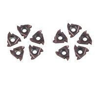 10pcs 16ER AG55 Tungsten Steel Threaded Hard Cutting Inserts, Suitable for SNR SEL Threaded Tool Holders on CNC Lathes