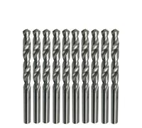 10Pcs 1mm-4.5mmx60mm Solid Carbide Drill Bits Set, Bright Round Shank, Spiral Flute Twist Drill Bit for Metal(1.6mm 10pc)