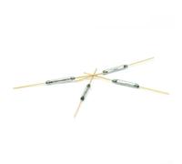 10PCS 2 * 14mm Interruttore Reed magnetico normalmente aperto per elettronica intelligente, 1A SPST NO, affidabile per usi IoT (piede oro - tubo verde)