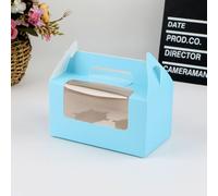 10pcs 2/4/6 Grano Carta Cupcake Scatola Finestra Trasparente - Muffin Packaging
