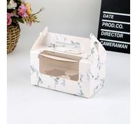 10pcs 2/4/6 Grano Carta Cupcake Scatola Finestra Trasparente - Muffin Packaging