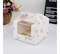 10pcs 2/4/6 Grano Carta Cupcake Scatola Finestra Trasparente - Muffin Packaging