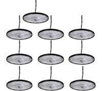 10PCS 200W LED Lampada Officina UFO interno 6500K Bianco Freddo con Catena & Ring, Blivrig 20000LM Lampadario Sospensione Industriale LED Alto IP65 Impermeabile, per Magazzino, Fabbrica, Dock