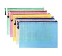 10PCS/20PCS Transparent File Bags Pvc Grid Zipper A4 A5 Document(B6 20pcs)