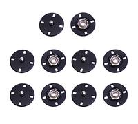 10Pcs 21Mm Bottoni Automatici Bottoni a Pressione Cucire sul Cappotto Bottoni Bottoni Decorativi in ??Lega Pulsante Vestiti (Nero)