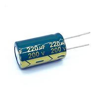 10pcs 220UF 200v 220UF Condensatore elettrolitico in alluminio Dimensioni 18 * 30mm Elementi di accumulo di energia