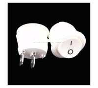 10PCS 23mm Diameter Big Round Rocker Switches KCD1-105 White 2 Pin ON-OFF Rocker Switch 10A/125V 6A/250V RRBXXUYN