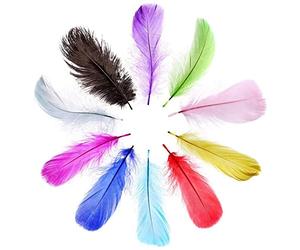 10pcs 25-30cm Fluffy Rainbow Piume di struzzo Lungo Colori Misti Fai Da Te Plume