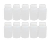 10pcs 250ml PE Plastic Wide Mouth Liquid DIY Storage Bottle Container White