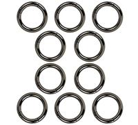 10PCS 25mm Moschettoni Piccoli Clip Scatto Molla Rotonda, Anelli per Borse, moschettoni per borse, Anelli aperti, Fibbia a Molla per Portachiavi Borse Borsetta Gioielli Artigianato Fai da Te,Nero