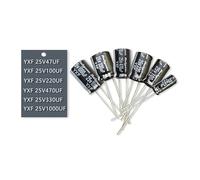 10pcs 25V 47uF 100uF 220uF 330uF 470uF 1000uF 2200uF High frequency Low LongLife Aluminum Electrolytic Capacitor EKFBQBGW(YXF 25V100uF 6.3X11)