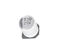 10PCS 25V330UF SMD 6.3V 10V 16V 25V 35V 50V 10UF 22UF 47UF 100UF 220UF 330UF 1000UF Aluminum Electrolytic Capacitor AUOQKQUT(25v33uf 6.3x5.4mm)