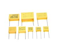 10pcs 275VAC capacitor X2 series 0.01UF ~ 2.2UF Polypropylene film capacitor 10nf 100nf 150nf 200nf 680nf 470nf 1UF CZAOINCU(1.5UF 155K P22.5MM)