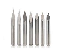 10pcs 3.175mm Shank 3 bordo PCB. Set di bit for incisione 20/30/40/45/60/090 gradi Suggerimento 0.1 0.2 0.3mm Piramide Cnc. Router Bit 3D Fresatura(60Dx0.2mm)