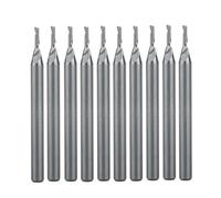 10pcs 3.175x1.0x4MM One Spiral Flute Solid Micro Carbide End Mill, CNC Wood Engraving Tools, Router Tool For Wood