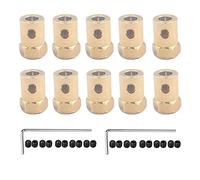 10Pcs 3.17mm Ottone Esagonale Albero di Accoppiamento Motore Accoppiatore Flessibile Giunto per Albero Motore DC, Robot, Modello di Pneumatici per Auto Albero