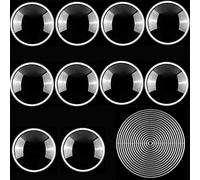 10PCS 3.5 "Round Circle Domes Dimensionali e 17PCS/Set Nesting Circle Dies per la fabbricazione di carte di plastica trasparente Shaker Coperture per Shaker Card Decor Shaker Finestra Blister rotonda