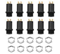 10Pcs 3.5mm Stereo Jack Montaggio Pannello Connettore Mini Stereo Femmina Jack Presa Spina Con Dadi per Cuffia Audio Video