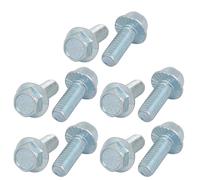 10Pcs 3/8-16 x 1 Inch Thread Carbon Steel Hex Serrated Head Flange Screw Bolt