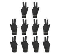 10Pcs 3 Finger Pool Glove per Right&Left Hand Billiard Gloves Black