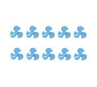 10PCS 3 pale el ica eliche per barche girevoli in plastica eliche girevoli di ricambio per modello di auto telecomandato giocattolo fai da te (Blue)