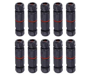 10pcs 3 Pin Connettori per Cavi Elettrici Cavo Elettrico Impermeabile IP68 Presa per Spina Esterna