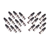 10Pcs 3 Pin XLR Jack Plug Audio Microphone MIC Cable Male & Female Connector New