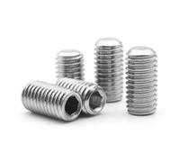 10pcs 304 Stainless Steel DIN916 Hex Socket Set Screw Cup Point M2 M3 M4 M5 M6 M8 M10 M12-M16 Headless Hexagon Socket Grub Screw(4mm,M2 (10pcs))