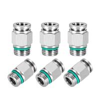 10pcs 304 Stainless Steel PC Pneumatic Quick Connector G Thread Thread Pipe Water Gas Connector M5 1/8" 1/4" 3/8" 1/2" BSP(PC10-G01)