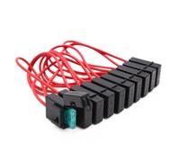 10pcs 30A Plastic Wired Per Mini Inline Blade Fuse Holder Red for Car DC 12V-24V