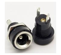10Pcs 3A 12v for DC Power Supply Jack Socket Female Panel Connector 5.5mm 2.1mm Adapter 2 Terminal types 5.5 * 2.1