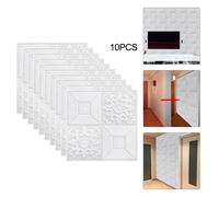 10PCS 3D Autoadesivo Piastrella Pietra Mattone Muro Adesivo Calcomania Morbido