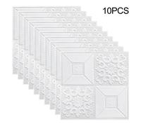 10PCS 3D Autoadesivo Piastrella Pietra Mattone Muro Adesivo Decalcomania Morbido