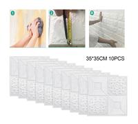 10Pcs 3D Autoadesivo Piastrella Pietra Mattone Muro Adesivo Schiuma Pannelli