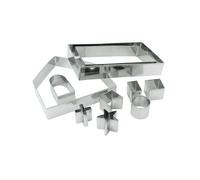 10pcs 3D Gingerbread casa in acciaio inox Natale Scenario Cookie Cutters Set