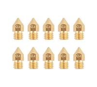 10pcs 3D Printer 0.4mm Extruder Brass Nozzle Print Head M6 Screw Thread for Makerbot Reprap MK8 1.75mm ABS PLA Printer