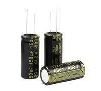 10Pcs 400V150UF Aluminum Electrolytic Capacitor High Frequency Low ±10% 2000Hours 105℃ DIY Capacitors Size 18x40mm EKFBQBGW