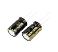 10Pcs 400V33UF Aluminum Electrolytic Capacitor High Frequency Low ±10% 2000Hours 105℃ DIY Capacitors Size 13x21mm AUOQKQUT