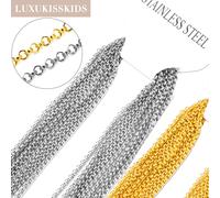 10pcs 45-60cm 2mm Acciaio Inox Perline Catenina Gioielli Creazione Accessori