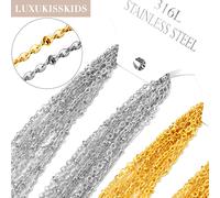 10pcs 45-60cm Acciaio Inox Catena Con Collana Gioielli Creazione Accessori