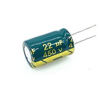 10pcs 450v 22UF 450v22UF Condensatore elettrolitico in alluminio ad alta frequenza a bassa ESR/impedenza Size13 * 20mm Elementi di accumulo di energia