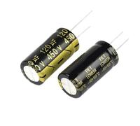 10Pcs 450V120UF 18x40 Aluminum Electrolytic Capacitor High Frequency Low ±10% 2000Hours 105℃ DIY Capacitors EKFBQBGW