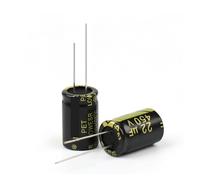 10Pcs 450V22UF Aluminum Electrolytic Capacitor High Frequency Low ±10% 2000Hours 105℃ DIY Capacitors 13x21mm NWPNLXEA