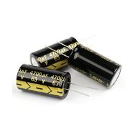10Pcs 4700uF 63V Aluminum Electrolytic Capacitor Kit 63V4700UF 22x40 High Frequency Low Capacitors Assortment Box Kits CZAOINCU