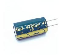 10pcs 4700uf16V Condensatore elettrolitico in alluminio ad alta frequenza a bassa ESR/impedenza Size13 * 25mm 16V 4700uf Elementi di accumulo di energia