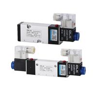 10PCS 4M220-08/4M320-10/4M420-15 Elettrovalvola 2 Posizione 5 Porte Valvole Pneumatiche DC12V DC24V AC110V AC220V Doppia Bobina(4M320-10,DC24V)