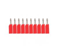 10PCS 4mm Banana Plug PE Brass No Soldering Connectors Electrical Testing Accessories J.10030Red